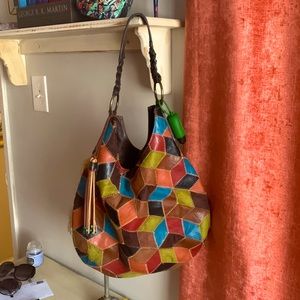 Vegan leather“Stamp 10” bag.